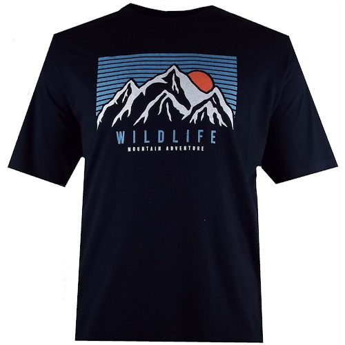 Espionage Wildlife Print T-Shirt Navy